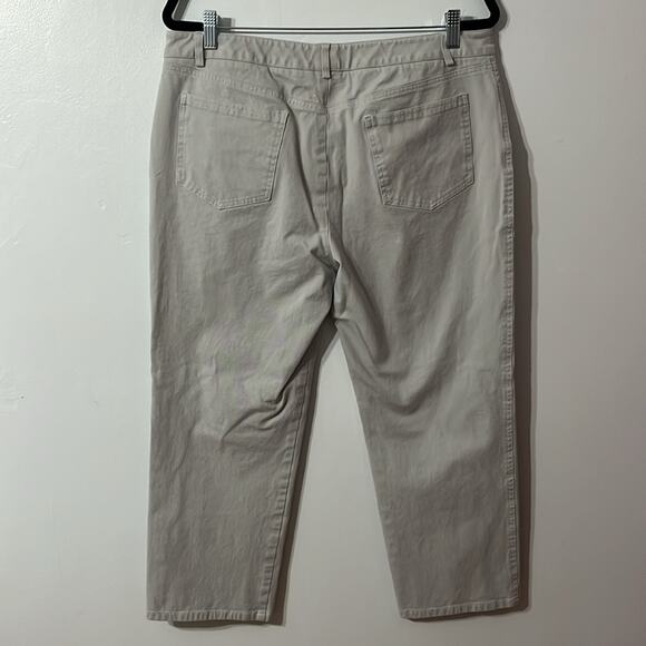 Peace of Cloth CASEY CROP JEAN - BLOSSOM TWILL in Frost (Light Grey) Size 14 - Picture 5 of 15